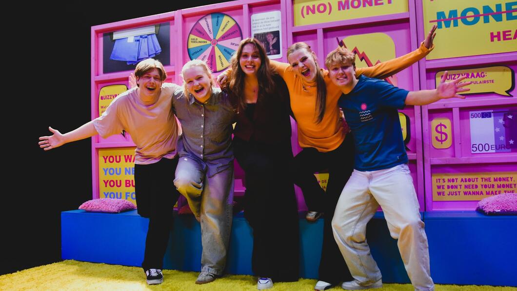 Foto van de acteurs uit het theaterstuk