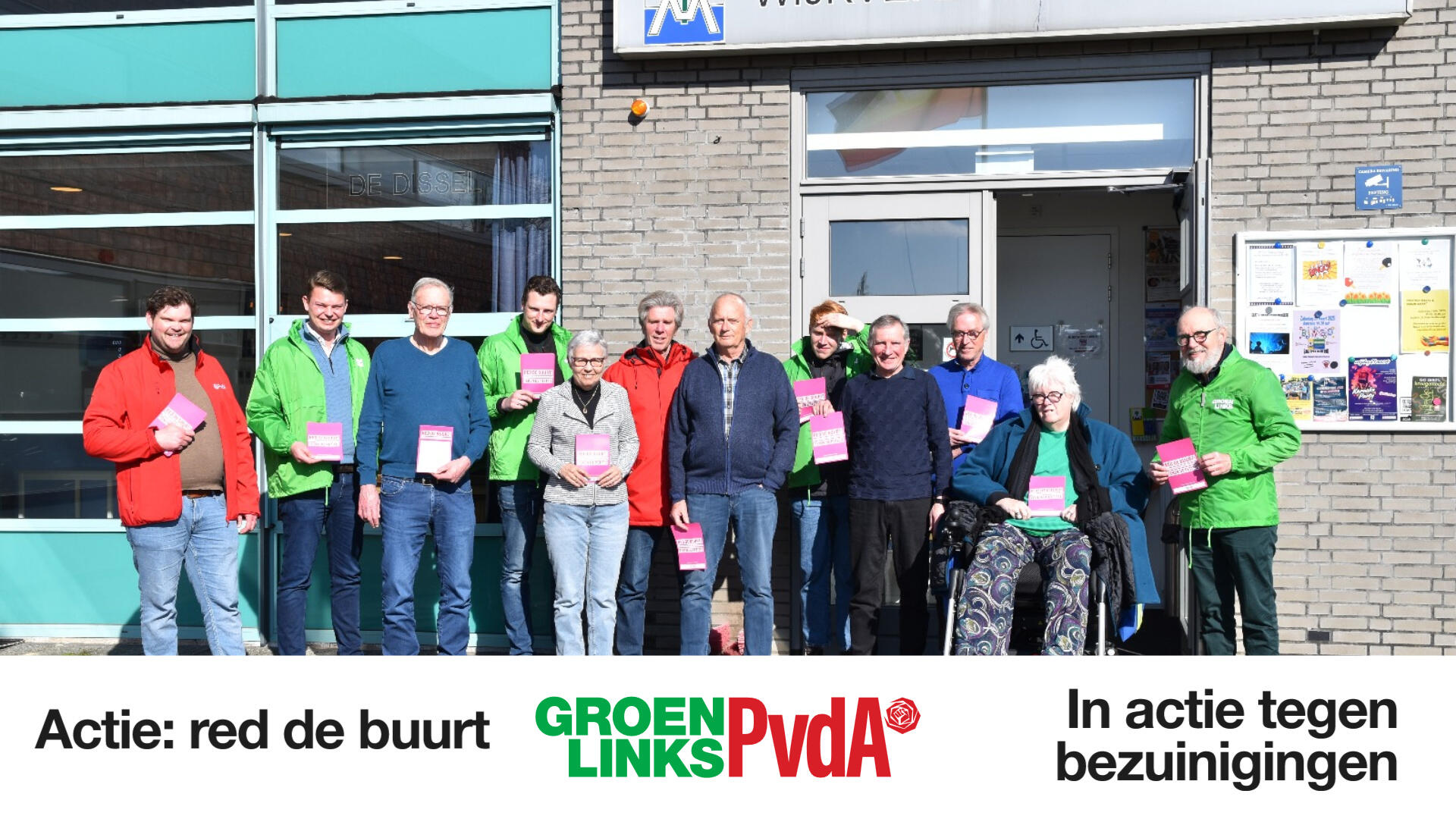 Groepsfoto actievoerders bij de Dissel
