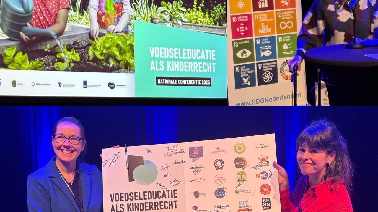 Elke Slagt Tichelman op de landelijke conferentie voedseleducatie 